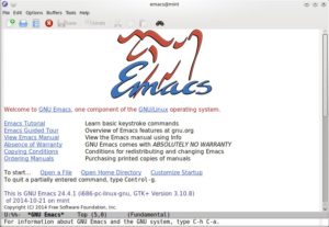 Главное окно emacs